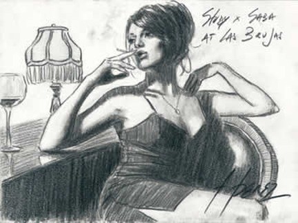 Fabian Perez Study For Saba At Las Brujas